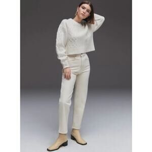 Everlane The Original Cheeky Straight Leg Jean Cream Organic Cotton Capsule, 28